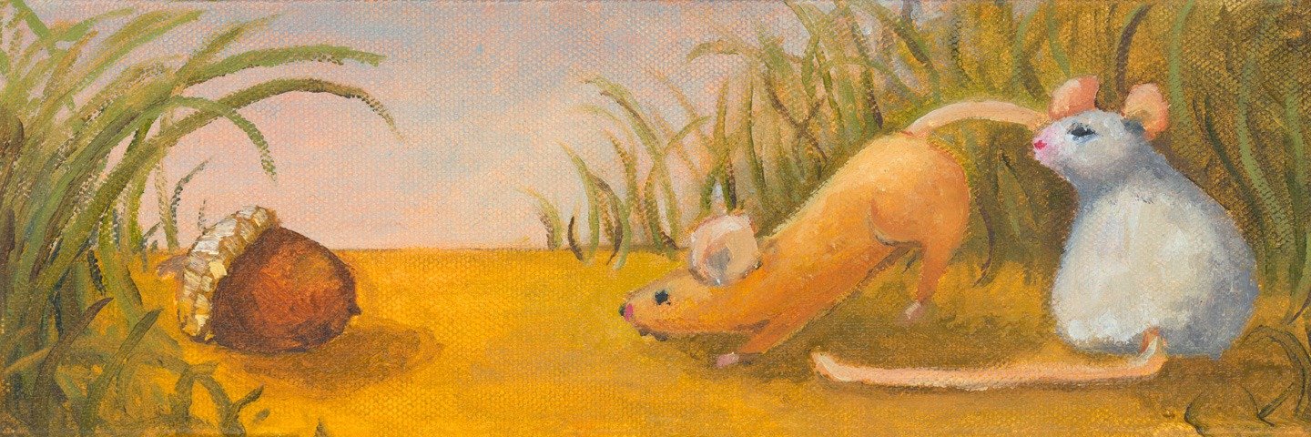 Scan of original oil painting "Frolicking Fall"