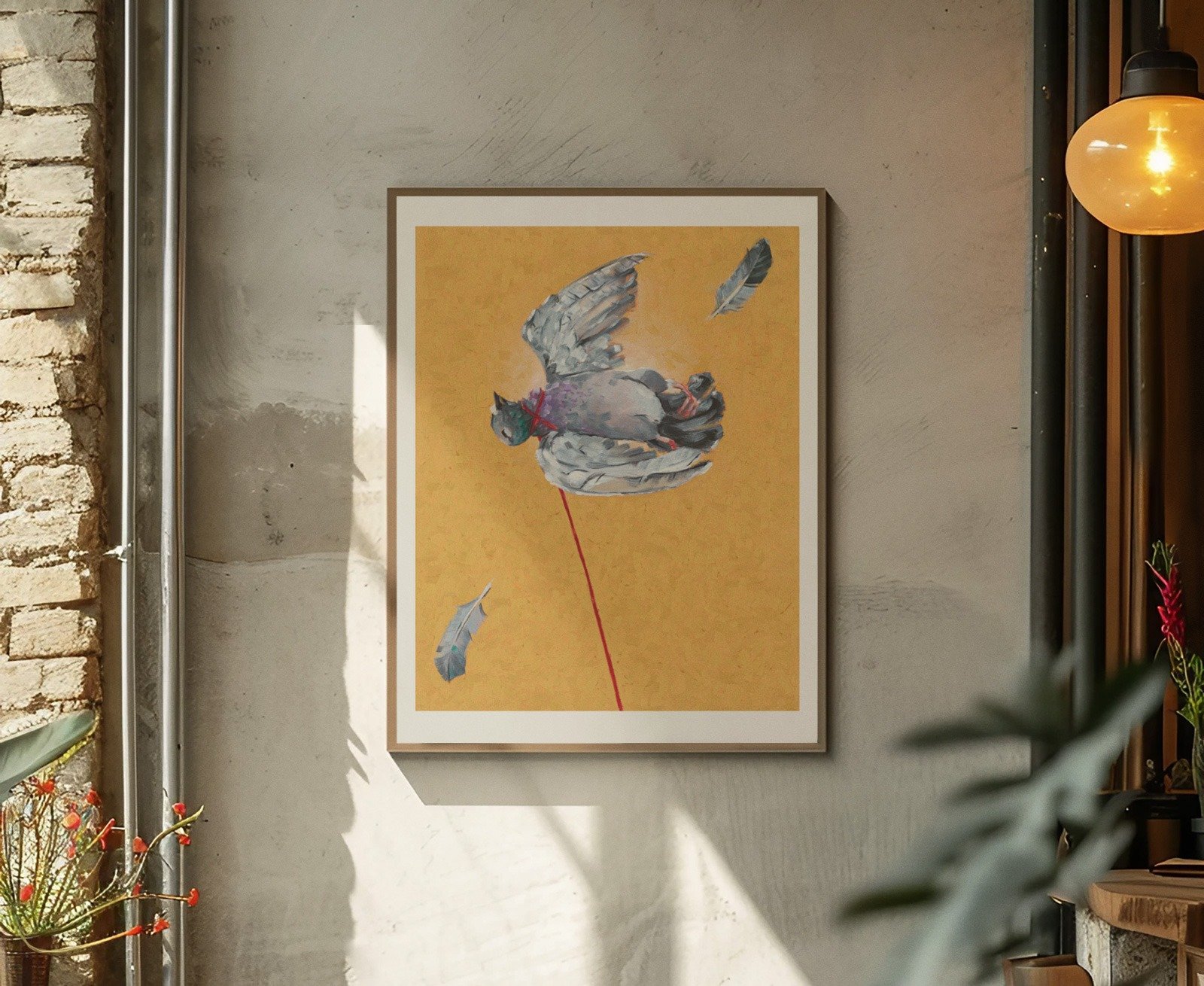 Original Oil Painting "Ascension" hanging on a wall